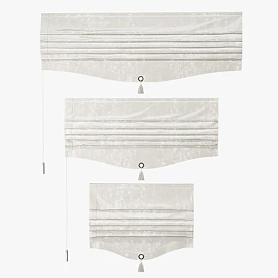A set of Roman curtains ARISSA (white velvet)