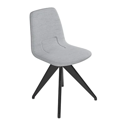 Chair TORSO 837-I POTOCCO Gray flax and black ash
