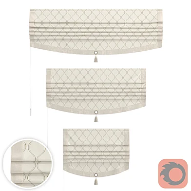 Set of roman LEENN curtains (PACIFIC)