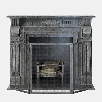 Classic stone fireplace