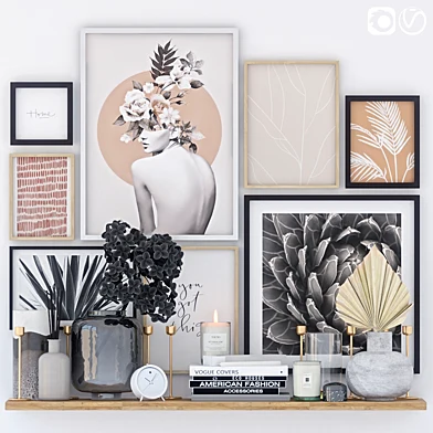 Decorative set with posters