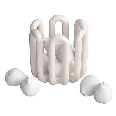 Decorative bowl Kristina Dam Linestroke with plaster pears