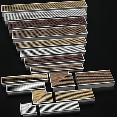 Underfloor recessed convector heating radiator