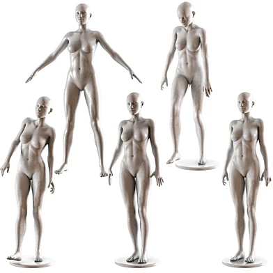Female Mannequin Collection Vol 01 Pbr Low Poly