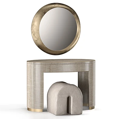 Theodore Alexander Siddel dressing table Lema Oculus mirror Kristina Dam curved pouf