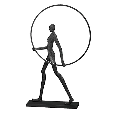 Floor lamp Man carries light circle