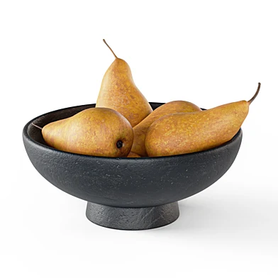 Plate with pears