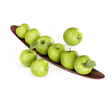 Dish with green apples