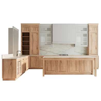Scandinavian Shaker Kitchen | Shaker style kitchen with solid oak fronts