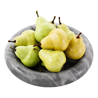 Pears in a marble bowl