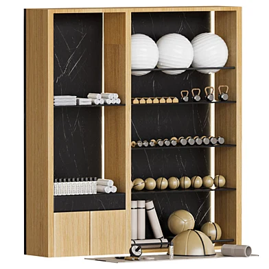 A set of yoga and fitness equipment