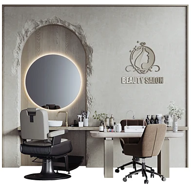 Barber and Manicure area in beauty salon 08