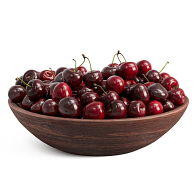 Plate with cherries