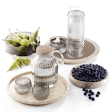 fruits and water