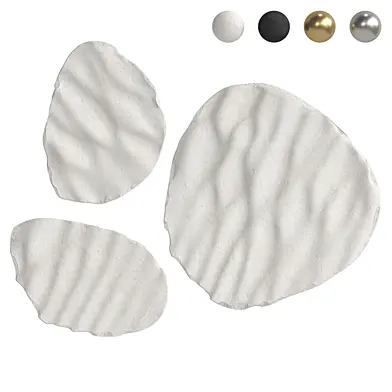 Sculptural wall decor with natural relief