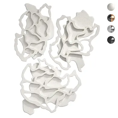 Sculptural wall decor, panel
