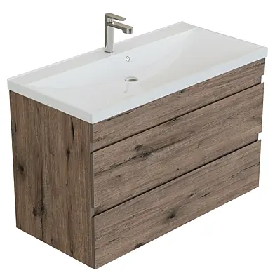 OM Nota new cabinet with Nota sink, oak Wellington tobacco