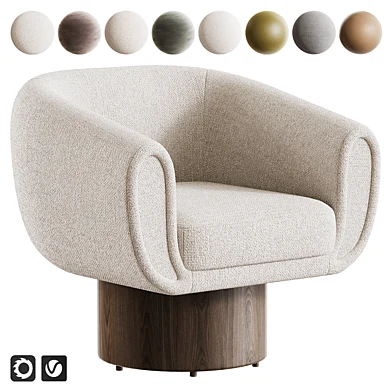 Cozy Wave Swivel Armchair by dantonehome.com