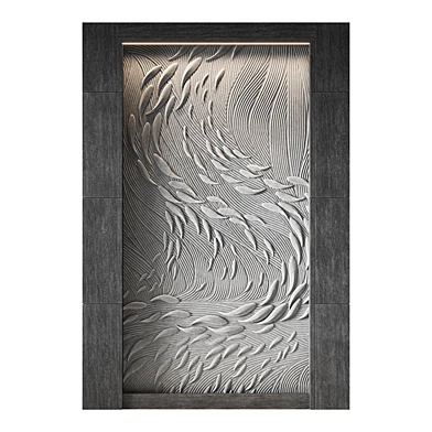 011 Gypsum 3D panel "School of fish"