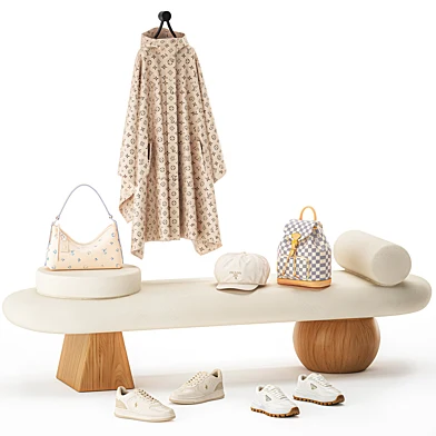 Decorative white set bench shoe cabinet for hallway minimalism shoes sneakers bag cap coat backpack in wardrobe leather. Collection 181
