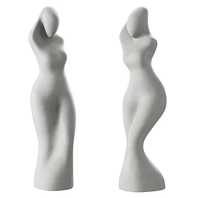 Minimalist sculpture of a woman
