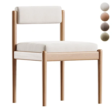 Oak Solid Wood Soft Padded Low Back Chair