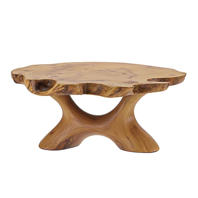 Wood Coffee Table, Organic Modern Solid Wood Living Room Table