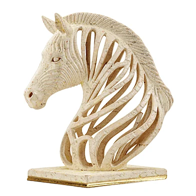 Geometric Horse Head Sculpture