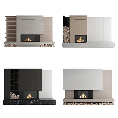 Modern Fireplace set 14
