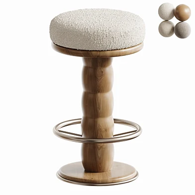 White Swivel Counter Stool