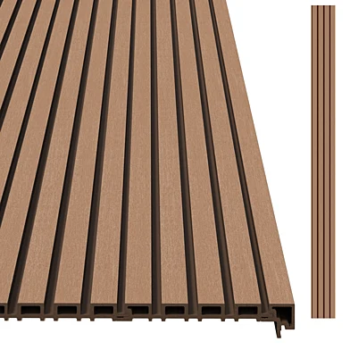 OM Facade slatted panel EasyDecking "Wood-IX" Sanded | Wenge