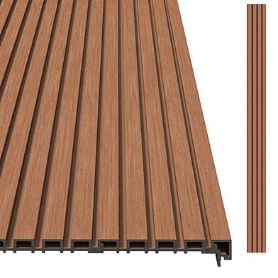 OM Facade slatted panel EasyDecking "Ko-Ex" | Teak