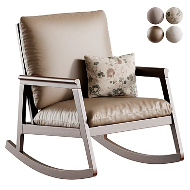 Walnut Wood Rocking Armchair MOMENTO by Dale Italia