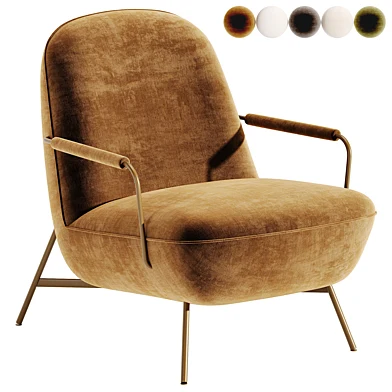 Armchair Osman Chenille Oliv