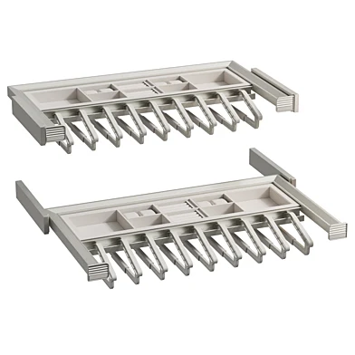 ELITIUM pull-out trouser rack with organizer, section 900mm
