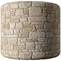 Decorative facing wild rubble stone rock masonry - Stone - 3D model