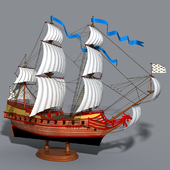 Pinas - sailboat XVII century (inlay)