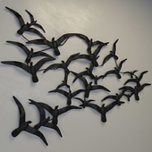 Wall panels &quot;Birds in flight&quot;