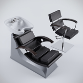 Washing and hairdressing chair