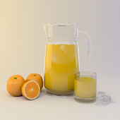 Still Life Decanter and oranges