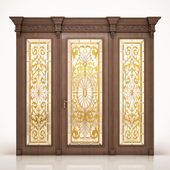 Door with stained-glass window classic