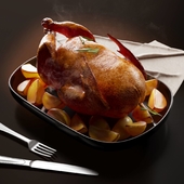 Juicy marinated chicken with potatoes