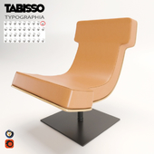TABISSO TYPOGRAPHIA D Leather easy chair