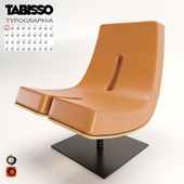 TABISSO TYPOGRAPHIA D Leather easy chair