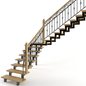 Stairs with forged patina