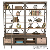 1950S DUTCH SHIPYARD QUAD SHELVING