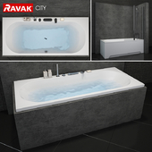 Bath Ravak City (+4 curtains included)