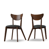 Baxton Studio Sumner Mid-Century Walnut Brown Dining Chair