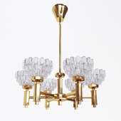 Hans-Agne Jakobsson Six-Arm Crystal Chandelier