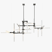 Wired Custom Lighting Orthon Selenite Matrix Chandelier